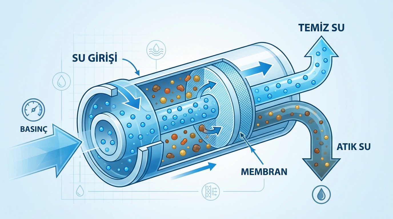 ters ozmoz membran su arıtma çalışma prensibi
