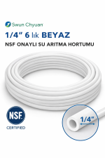 Swun Chyuan 1/4 inch NSF onaylı beyaz su arıtma hortumu