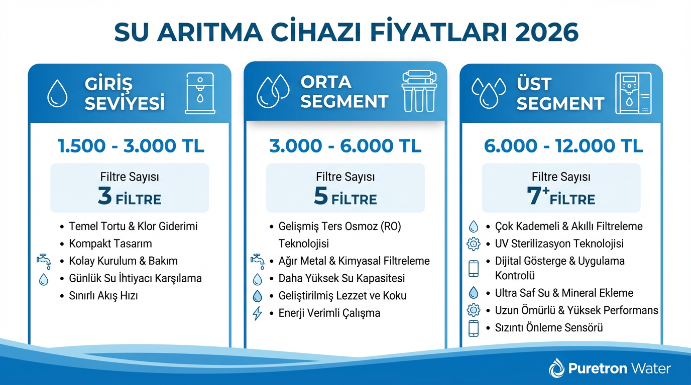 su arıtma cihazı fiyatları 2026 karşılaştırma